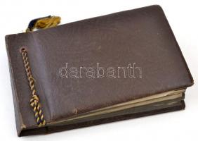 cca 1930 Pesthy Gerzson mezőgazdász fotóalbuma lettországi utazásról, 47 db fotóval, köztük, vasútál...