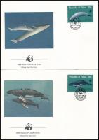 WWF: Whales set on 4 FDC WWF: Bálnák sor 4 db FDC-n