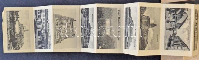 Németújvár, Güssing; Postás leporellólap, belül zsinagóga, Draskovits kastély. Lutterschmidt Ferenc ...