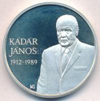 Kósa István (1953-) 1989. Kádár János Ag emlékérem (31g/0.925/38.6mm) T:PP kis fo.