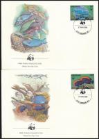 WWF Fishes set + 4 FDC WWF: Halak sor + 4 db FDC