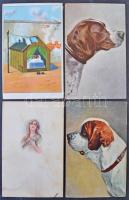 Hölgyek, párok, gyerekek: 89 db művészeti képeslap a 20-as évekből / Ladies, couples, children, 89 a...