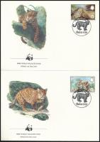 WWF: Jaguar set on 4 FDC WWF: Jaguár sor 4 db FDC-n