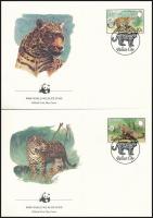 WWF: Jaguár sor 4 db FDC-n WWF Jaguar set 4 FDC