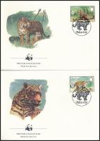 WWF: Jaguar set on 4 FDC WWF: Jaguár sor 4 db FDC-n