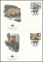 WWF: Jaguár sor 4 db FDC-n WWF Jaguar set on 4 FDC