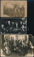 cca 1920-1930 Veres Károly és cigányzenekara, 8 db fotó, 8,5x12 és 11x17 cm közötti méretekben