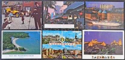 100 db MODERN külföldi városképes lap / 100 MODERN worldwide town-view postcards