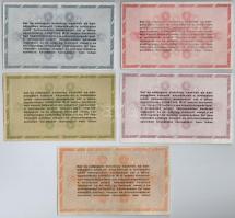 5db-os vegyes adópengő bankjegy tétel T:III,III-