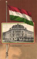 Szabadka, Subotica; Főgimnázium. Magyar zászlós litho keret / grammar school. Hungarian flag litho frame (kis szakadás / small tear)
