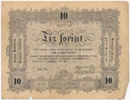 1848. 10Ft Kossuth bankó T:III-  Adamo G111