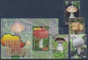 Mushrooms set + block Gombák sor + blokk