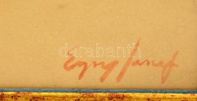 Egry jelzéssel: Kalapos női portré. Akvarell, papír, üvegezett keretben, 44×38 cm