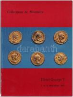 3db francia numizmatikai árverési katalógus az 1973, 1977 és 1978-as évekből, használt, de jó állapo...