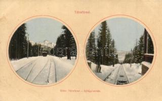 Tátrafüred, Bad Alt-Schmecks, Novy Smokovec; Sikló a Szilágyi-emléknél. Feitzinger Ede No. 23. W. / funicular (EK)