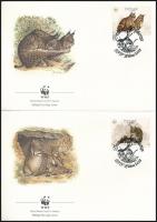 WWF: Ibériai hiúz sor 4 db FDC-n WWF: Iberian lynx set on 4 FDC