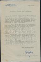 cca 1935-1940 Solymár, Hufnágel Ferenc pápai kamarás, esperes-plébános levele a solymári kegyhely felállításának 200 éves évfordulója alkalmából, aláírásával