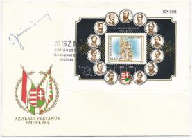 1992. "Barcelona - Magyar csapat" emlékérem bélyeges borítékon, elsőnapi bélyegzéssel + 19...