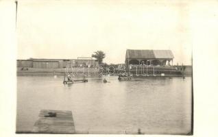 cca 1930 Szekszárd, Csónakázó tó, fürdőzők. Borgula photo