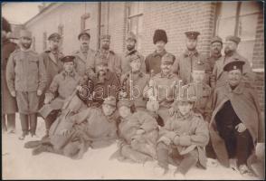 1915 Spasskoje hadifogyoltábor muzsikusok csoportkép / Spasskoe POW camp musicans 9x13 cm