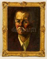 Koszta jelzéssel: Férfi portré, olaj, fa, díszes keretben, 38×28 cm