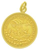 ~1900. "Szent György" jelzett Au emlékérem, jelzett Au keretben, "S:GEORGIUS EQVITVM ...