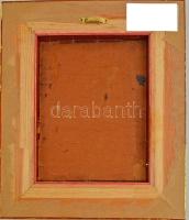 Bihari Sándor (1855-1906): Megfáradt juhász. Olaj, karton, jelzett, újszerű keretben, 28×21 cm