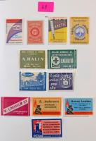 Érdekes vegyes külföldi gyufacímke gyűjtemény albumban