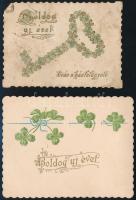 cca 1900 4 db régi üdvözlőlap, közte litho