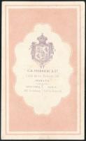 cca 1870 Havanna, Hölgy portréja, keményhátú fotó C.D. Fredricks műterméből, 10,5x6,5 cm