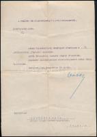 1921 Bp., A vallás- és közoktatásügyi minisztertől érkező fizetésemelési értesítés