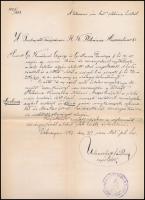 1883 Debrecen, Halálos ágyon kötött házasság és törvénytelen gyermek utólagos törvényesítéséről szóló okmány
