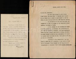 cca 1938 Ifj. Kunfalvi Rezső névjegykártyája, neki címzett levelek, stb., 7 db