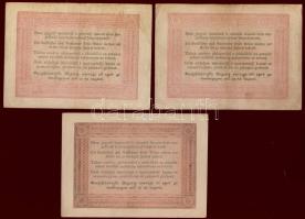 1848. 5Ft "Kossuth bankó" barna alaptípus (3x) T:II/III+