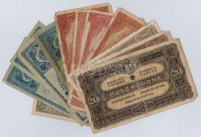 15db-os vegyes korona bankjegy tétel T:III,III-