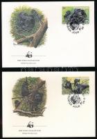 WWF: Gorilla sor + 4 db FDC WWF: Gorilla set + 4 FDC