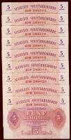 Ausztria/nemzetközi megszállás 1944. 5Sch (9x)egymásutáni sorszámokkal T:sarokhibával, egyébként I-