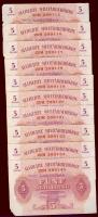Ausztria/nemzetközi megszállás 1944. 5Sch (22x)egy-két kivétellel egymásutáni sorszámokkal T:sarokhibával, egyébként I-