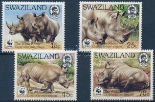 WWF: Rhinoceros set + 4 FDCs, WWF: Orrszarvú sor + 4 db FDC