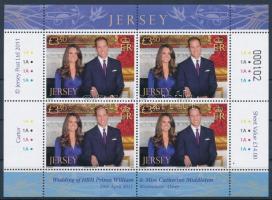 Prince William and Kate Middleton's wedding minisheet, Vilmos herceg és Kate Middleton házasságkötése kisív