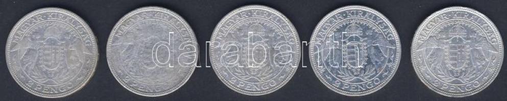 2P Ag 1929.(2x) T:3 + 1933(1x), 1937(1x), 1938(1x) T:2+,2