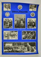 1980 Űrhajósaink, a magyar-szovjet közös űrrepülés emlékére készült plakát, Interkozmosz, MHSZ, 81x57 cm