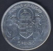 1930. 5P Ag "Horthy jobbra" T:3