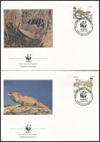 WWF Gyíkok sor + a sor 4 FDC-n WWF  Tuatara set + set on 4 FDC-s