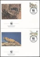 WWF Gyíkok sor + a sor 4 FDC-n WWF Lizards set + set on 4 FDC