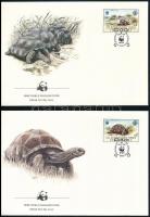 WWF: Turtles set on 4 FDC WWF: Teknősök sor 4 db FDC-n