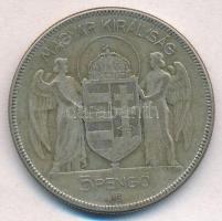 1930. 5P Ag "Horthy jobbra" T:2-,3 
Adamo P8
