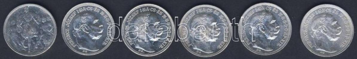 1896. 1K Ag "Millenium"(1x) T:3 + 1K Ag 1915.(4x) T:1,1/2,2 pici ph, 1916.(1x) T:2/3+