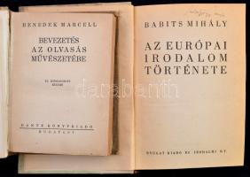 2 db könyv-Babits Mihály: Az európai irodalom története. Bp., Nyugat Kiadó és Irodalmi Rt. Félvászon...
