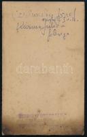 cca 1900 Lövészbojtos katona portréja, hátulján feliratozva,10,5×7 cm